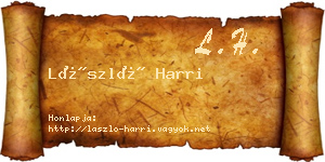 László Harri névjegykártya